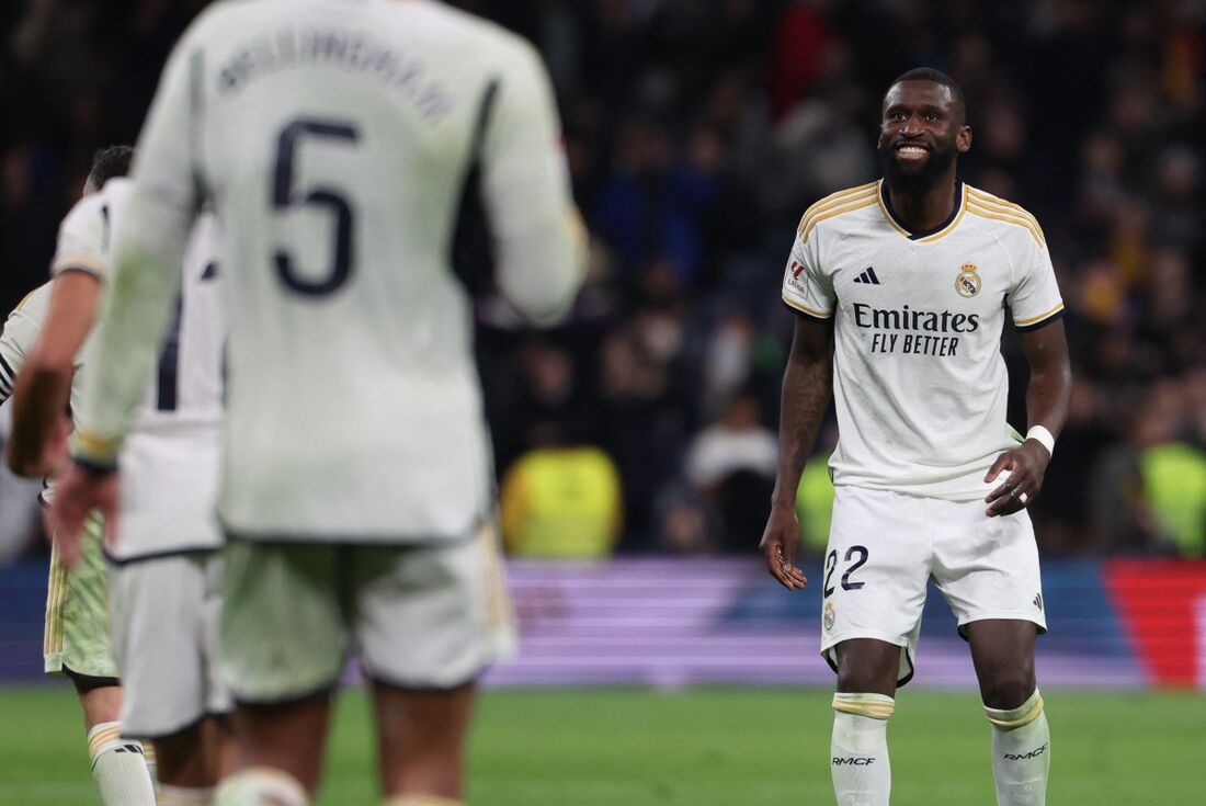 Rudiger marcou de cabeça o gol da vitória do Real Madrid 