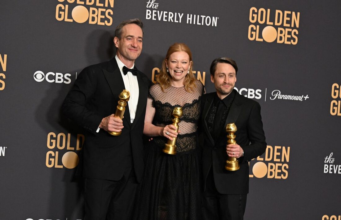 Mattew Macfayden, Sarah Snook e Kieran Culkin: Golden Globe winners