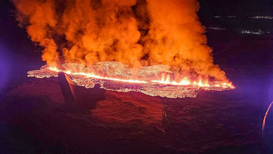 Vulcão em erupção na Islândia 