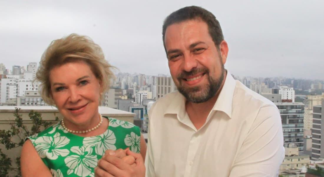 Marta Suplicy e Guilherme Boulos em encontro no último sábado (13)