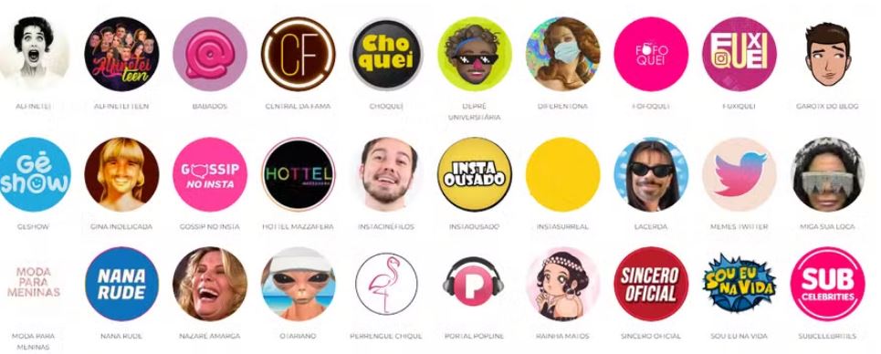 Perfis parceiros da agência Mynd8 em 2022