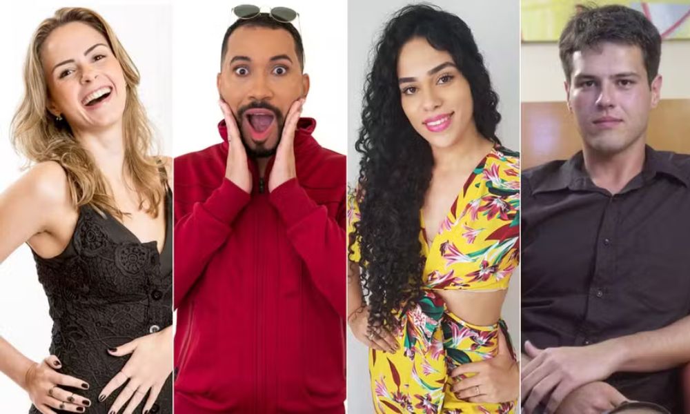 Da esquerda para a direita, Ana Paula Renault (do BBB 16); Gil do Vigor (do BBB 21), Elana (do BBB 19) e Jean (do BBB 3)