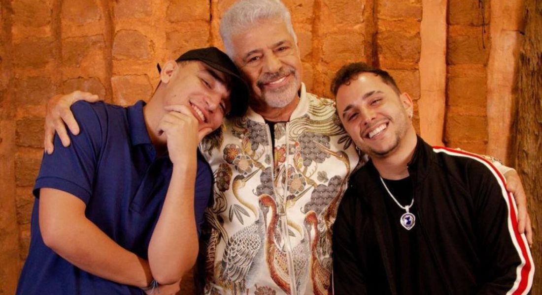 João Gomes ao lado de Lulu Santos e Rafinha RSQ