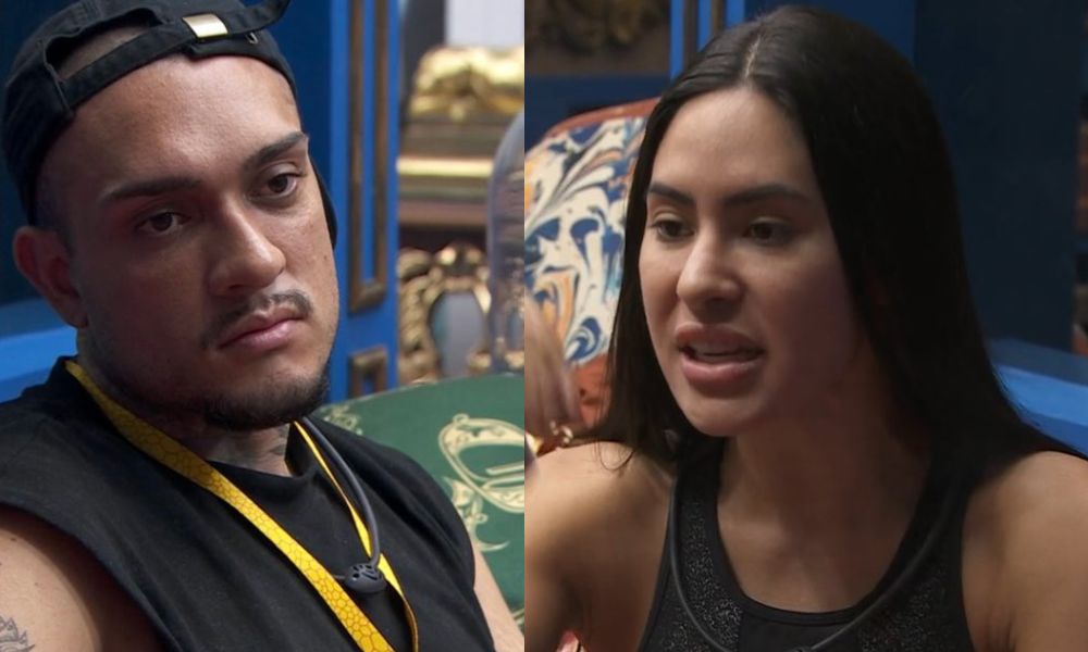 MC Bin Laden e Isabelle na sala do BBB 24