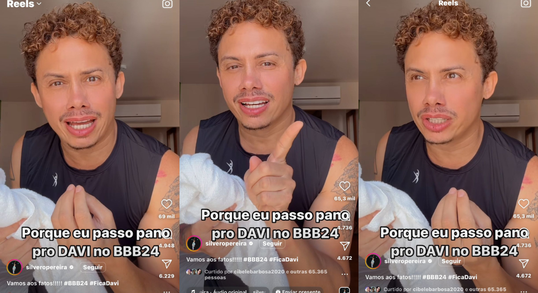 Ator Silvero Pereira disse o motivo de "passar pano" para Davi no BBB 24