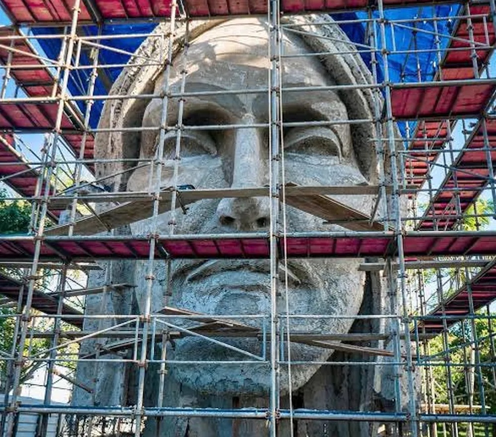 Cabeça do Cristo de Pilar, em Alagoas, que promete ser o maior do mundo