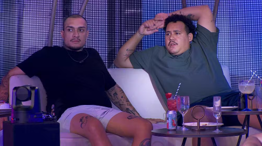 MC Bin Laden e Lucas conversaram sobre jogo durante a festa do BBB 24