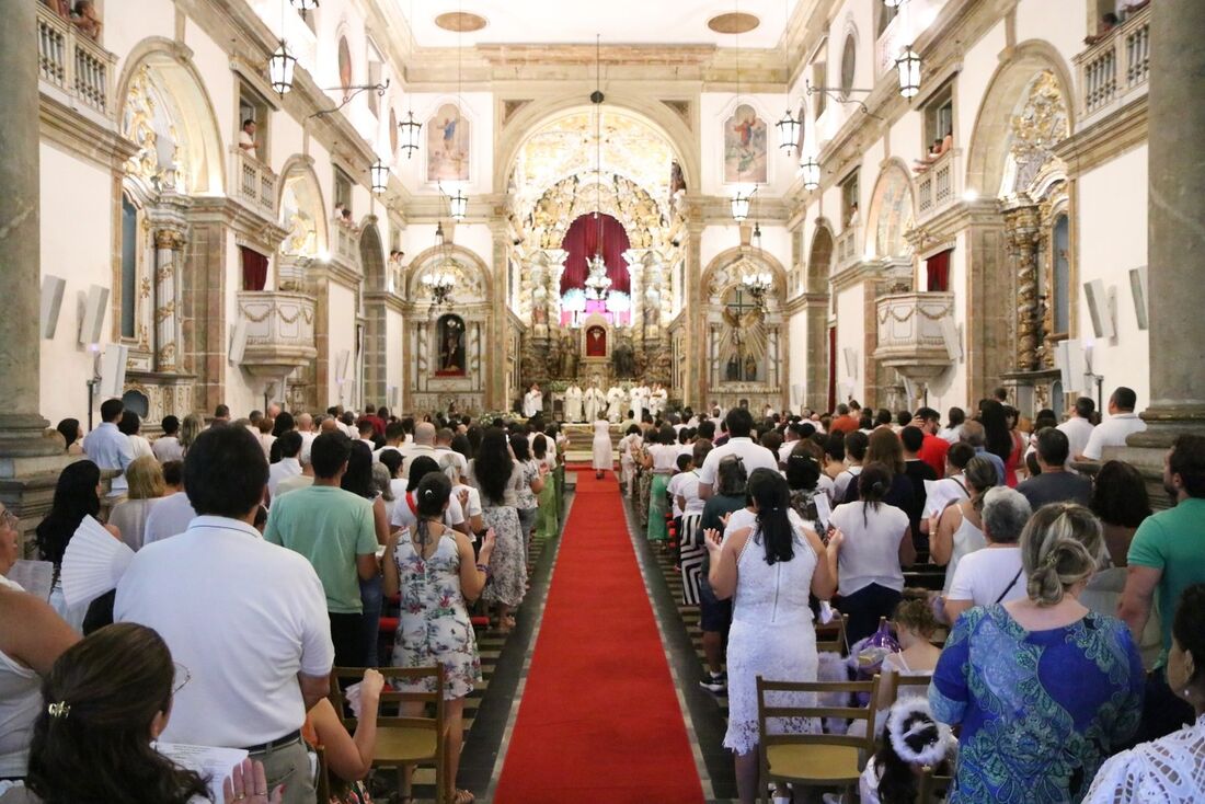 Igreja da Madre de Deus, no Bairro do Recife, nesta segunda-feira (1&ordm;)