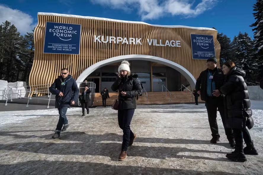 Sede da reunião anual do Fórum Econômico Mundial, em Davos, na Suíça 