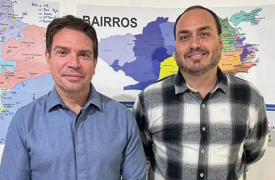 Aalexandre Ramagem e Carlos Bolsonaro