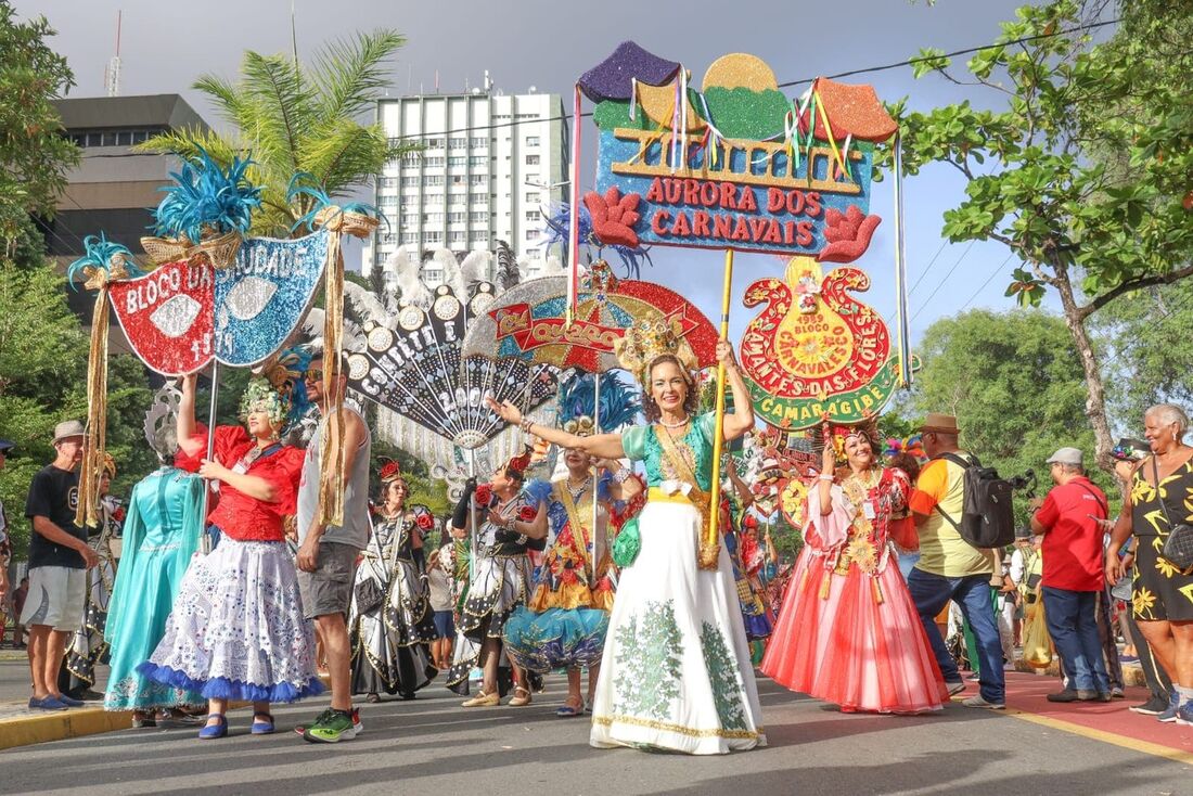 Diversos grupos desfilaram no segundo dia do Aurora dos Carnavais