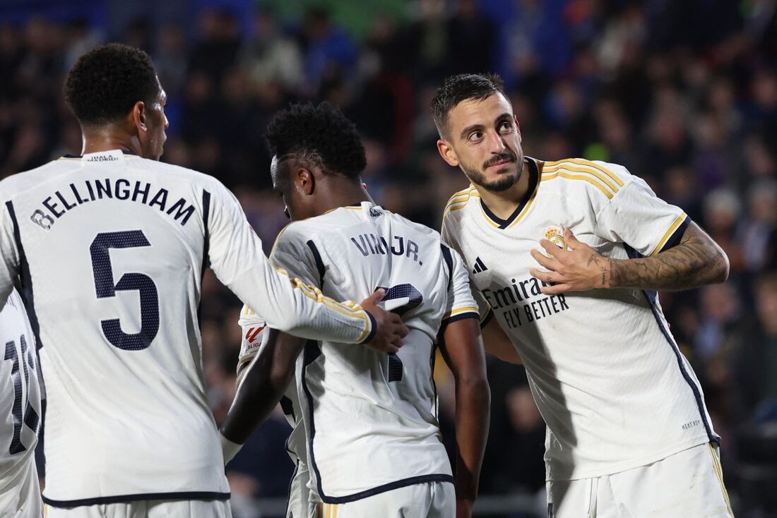 Joselu foi o responsável pelos dois gols do Real Madrid contra o Getafe 