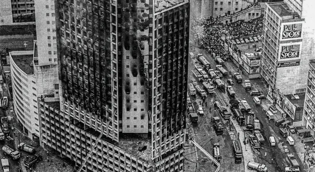 Iincêndio no Edifício Joelma, no centro da capital paulista, ocorrido há exatos 50 anos