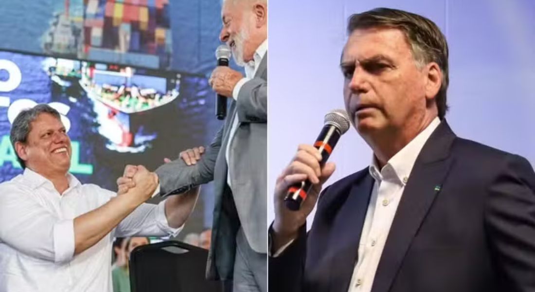 Bolsonaro comenta aproximação de Lula a Tarcísio