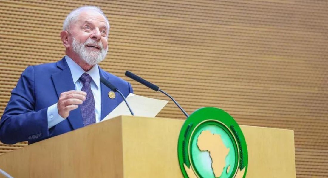 Presidente Lula discursa na sessão de abertura da Cúpula da União Africana