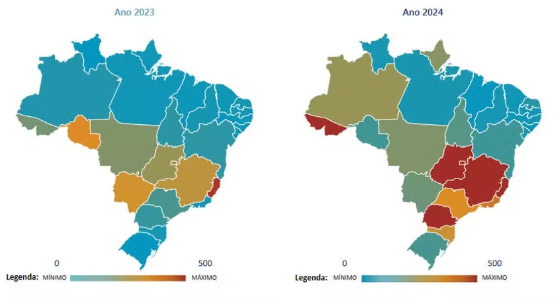 Dengue: casos crescem 315% em relação a 2023, mostra novo boletim do Ministério da Saúde