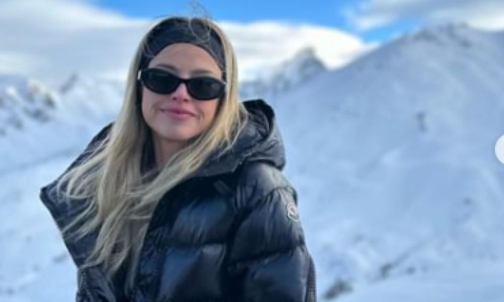 Atriz viajou para França, em Courchevel