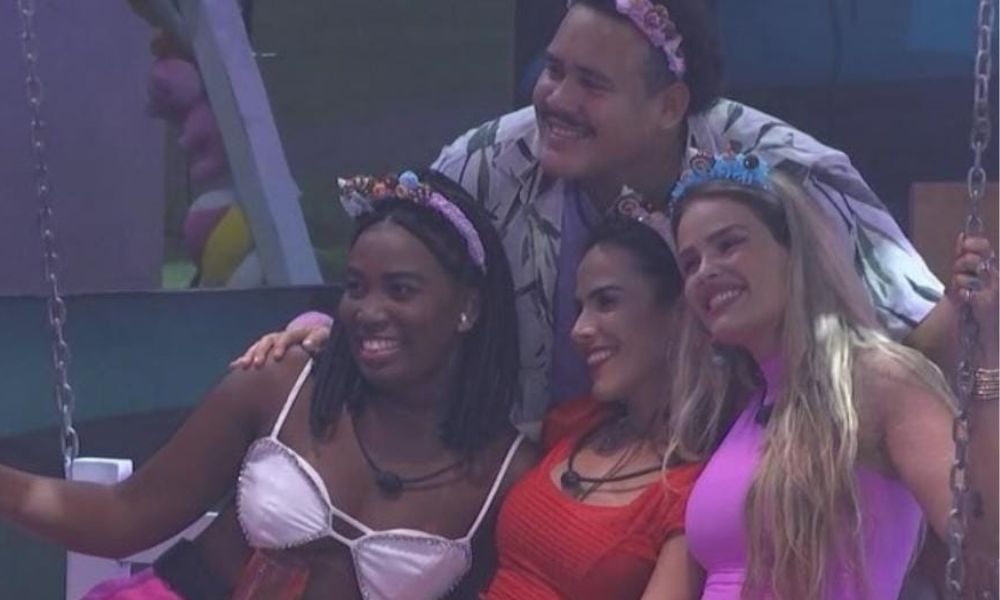 Leidy Elin, Lucas Henrique, Yasmin e Wanessa na última festa do BBB 