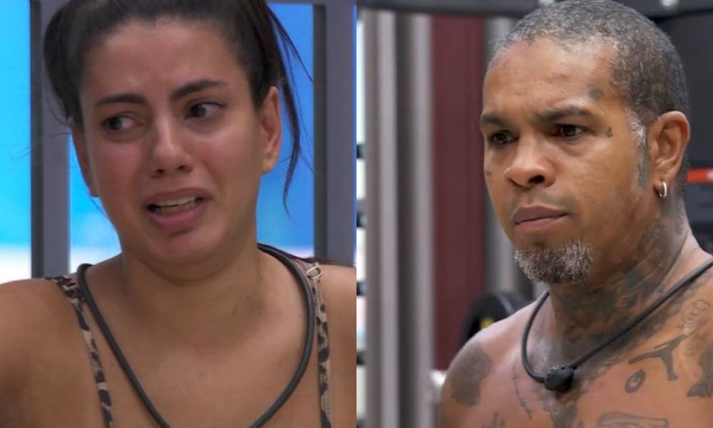 Fernanda e Rodriguinho na academia do BBB 24