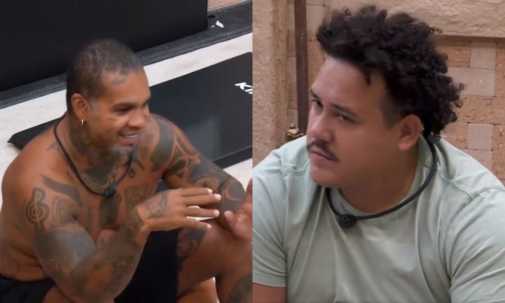 Rodriguinho e Buda na academia do BBB 24