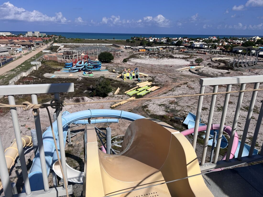 Com primeira montanha-russa aquática do Nordeste, obras do parque Acquaventura são retomadas