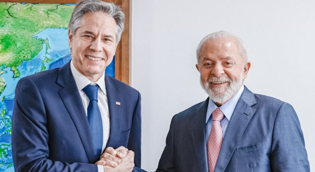 Presidente Lula, o secretário de Estado dos EUA, Antony Blinken