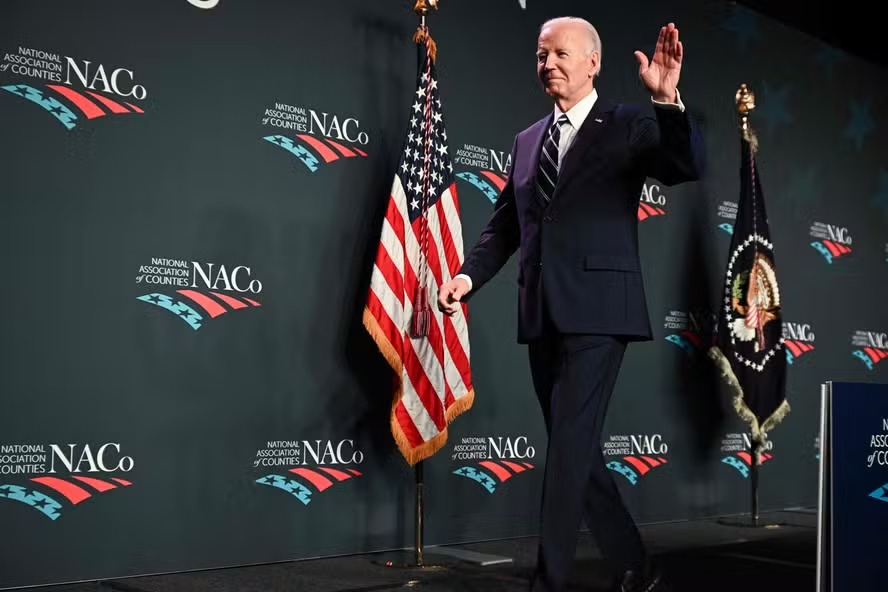 Presidente dos EUA, Joe Biden, durante evento de campanha 