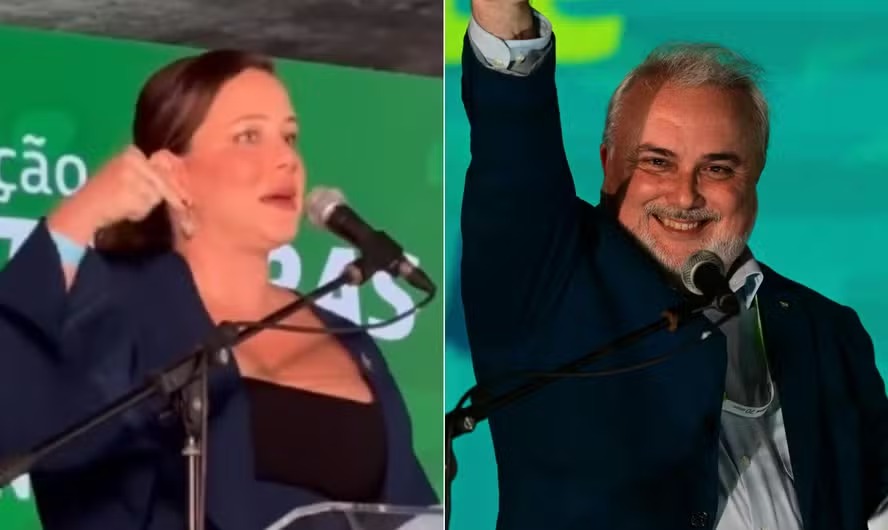 A atriz Leandra Leal e o presidente da Petrobras Jean Paul Prates usaram linguagem neutra em evento com Lula no Rio 