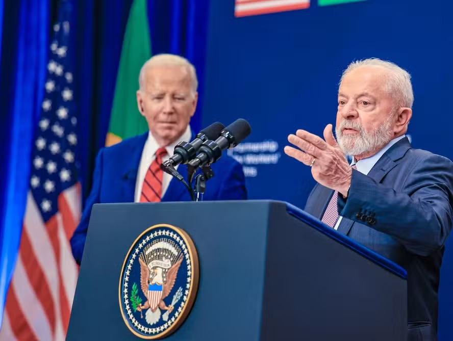 Presidente da República, Luiz Inácio Lula da Silva, durante cerimônia de lançamento da 'Iniciativa Global Lula-Biden para o Avanço dos Direitos Trabalhistas na Economia do Século XXI", em Nova York