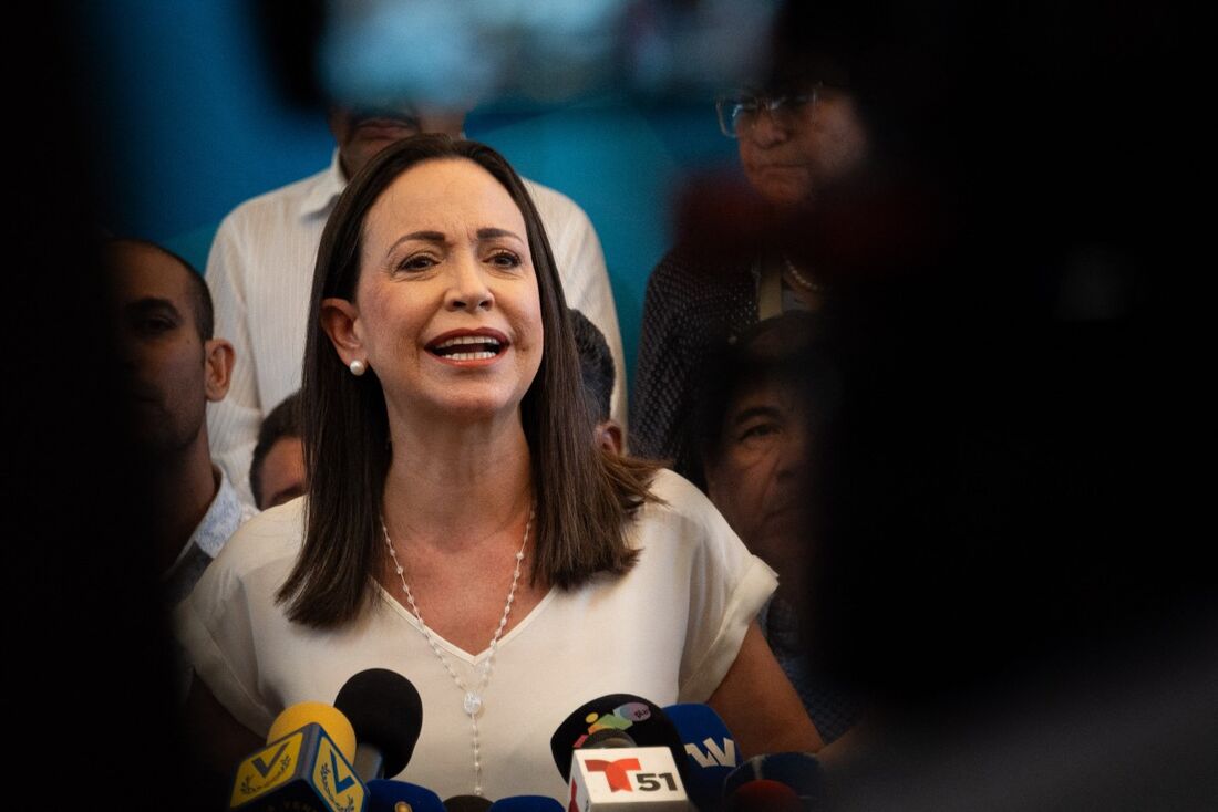 A líder da oposição venezuelana, Maria Corina Machado