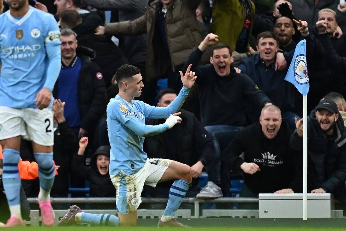 Phil Foden foi decisivo na vitória do Manchester City com dois gols marcados 