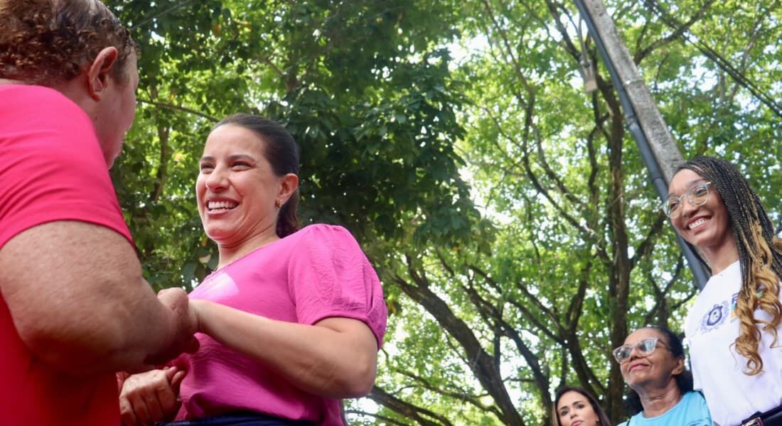 Raquel Lyra em evento neste Dia Internacional da Mulher