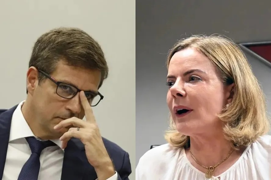 Roberto Campos Neto e Gleisi Hoffmann