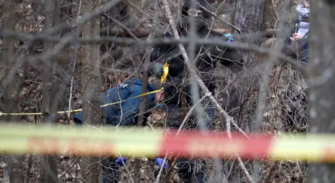 Policiais inspecionam terreno perto da casa de Leonid Volkov após atentado 