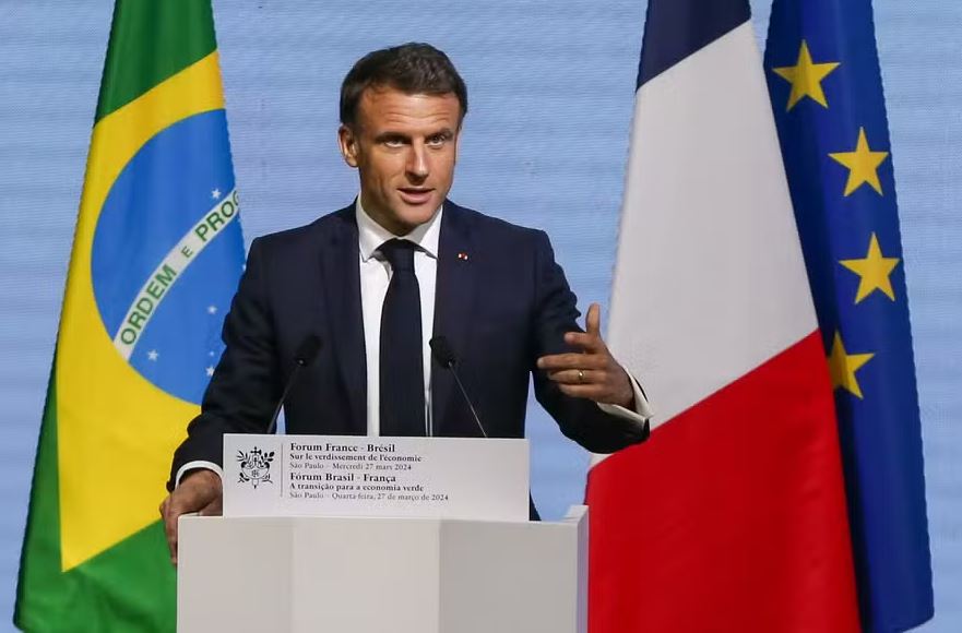 Presidente da França, Emmanuel Macron , no Brasil