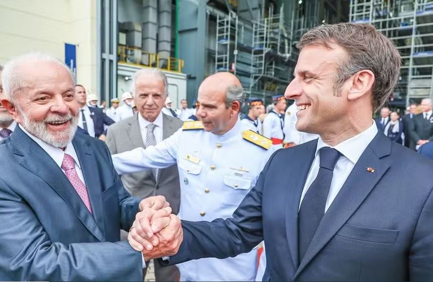 Lula e o presidente da França, Emmanuel Macron 