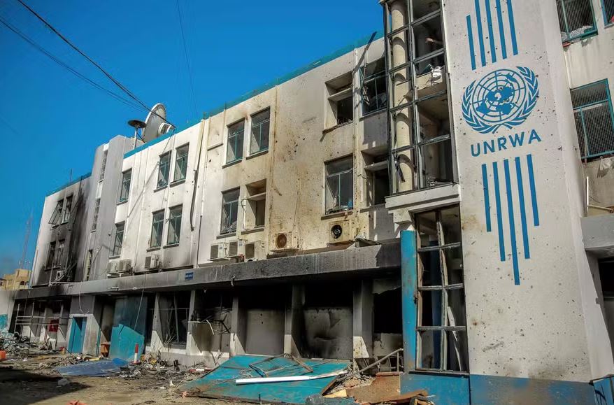 Prédio onde ficava escritório da UNRWA na Cidade de Gaza 