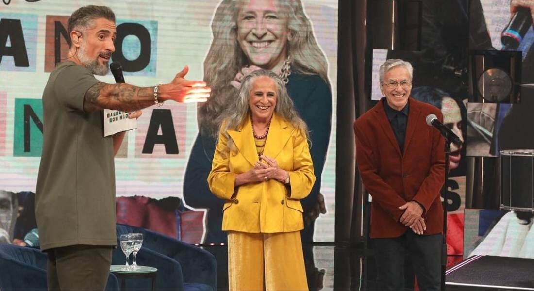 Maria Bethânia e Caetano Veloso gravaram programa de Marcos Mion