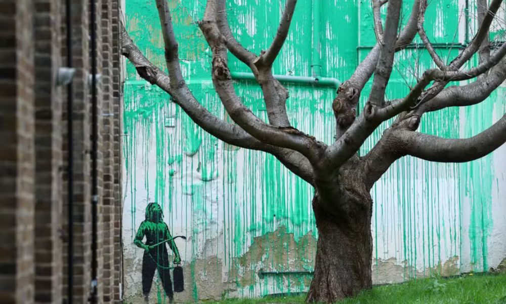 A obra de arte em Finsbury Park do artista de rua mais famoso da Grã-Bretanha