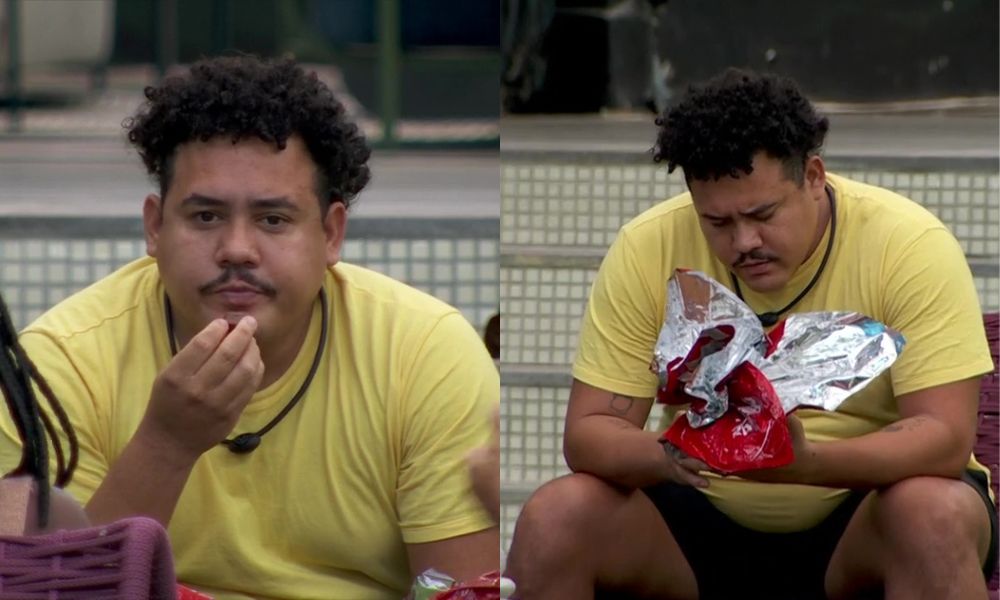 Lucas Henrique na ação de Páscoa no BBB 24