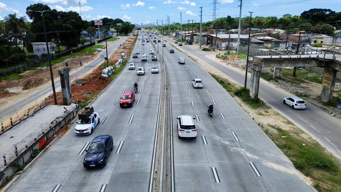 Trecho onde será realizada a instalação das passarelas