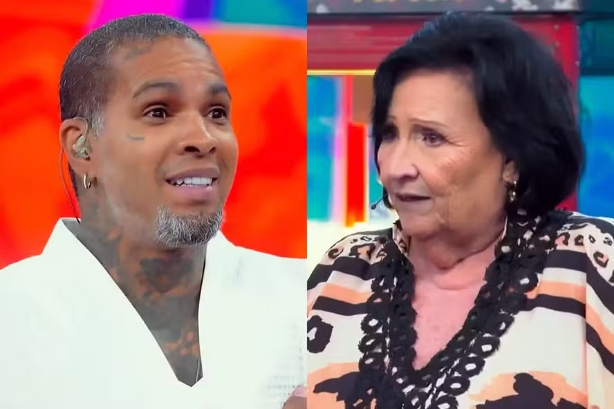 Rodriguinho e Déa Lúcia Amaral no 'Domingão com Huck' 