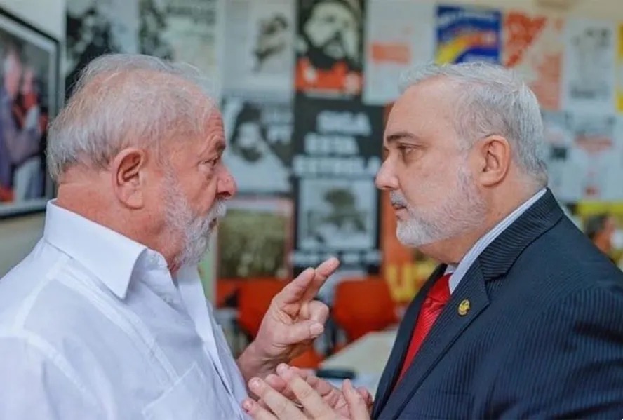 O presidente Lula e o dirigente da Petrobras, Jean Paul Prates 