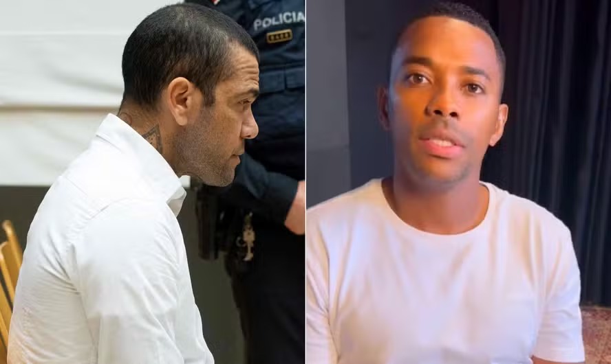 Daniel Alves e Robinho: condenados por crimes sexuais na Espanha e na Itália 