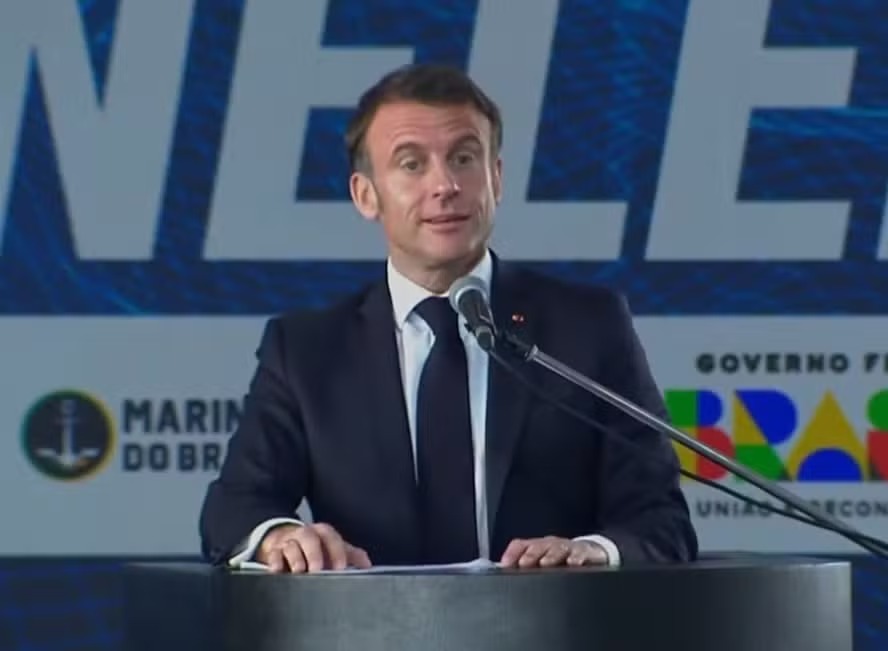 O presidente francês Emmanuel Macron 