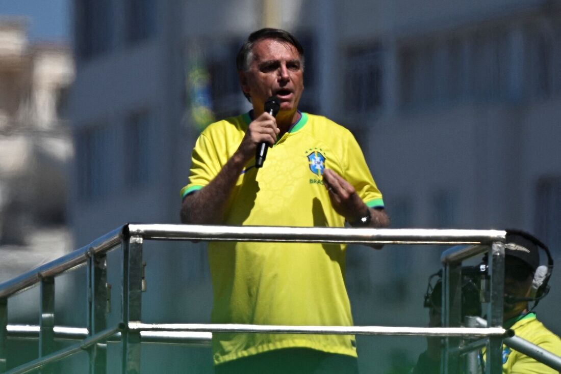 Bolsonaro em ato no Rio de Janeiro