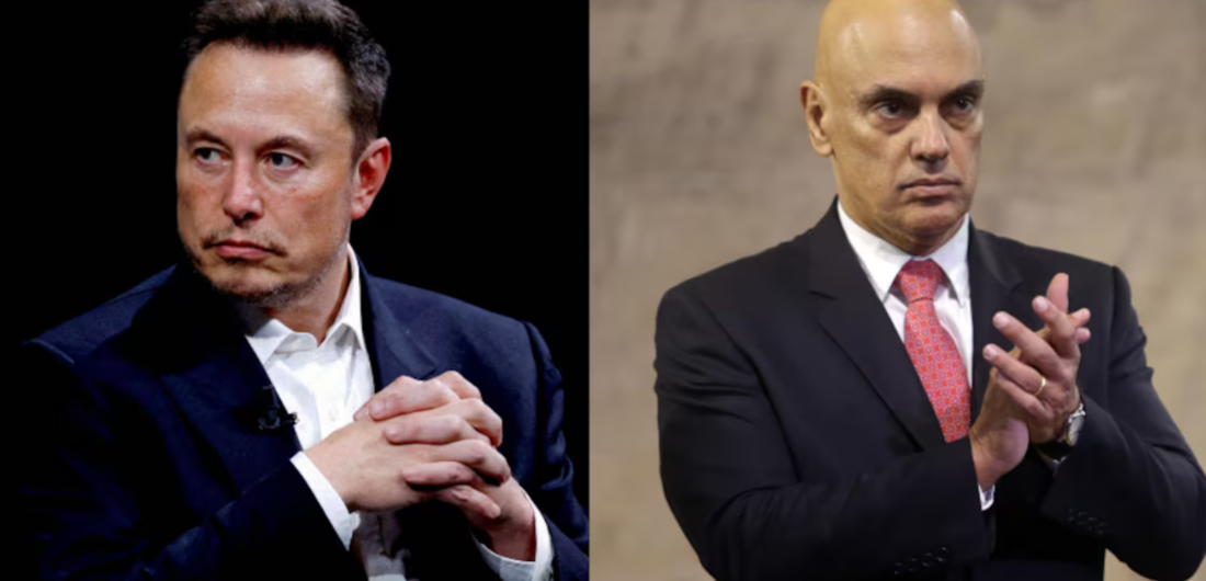 Elon Musk e Alexandre de Moraes