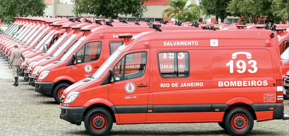 Ambulância dos bombeiros do RJ