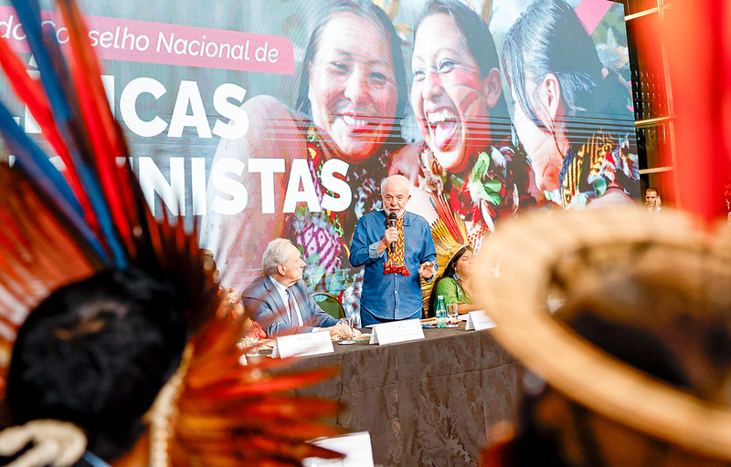 Presidente da República, Luiz Inácio Lula da Silva, durante reunião do Conselho Nacional de Política Indigenista (CNPI)