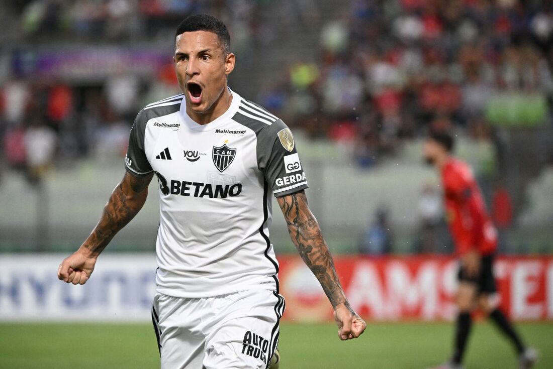 Guilherme Arana marcou o segundo gol do Galo na vitória contra o Caracas